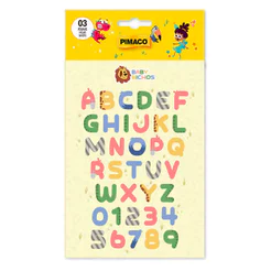 Etiqueta escolar Baby Bichos Letras com 3 folhas Pimaco