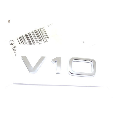 Emblema Paralamas Audi R8 V10 Cromado Prateado