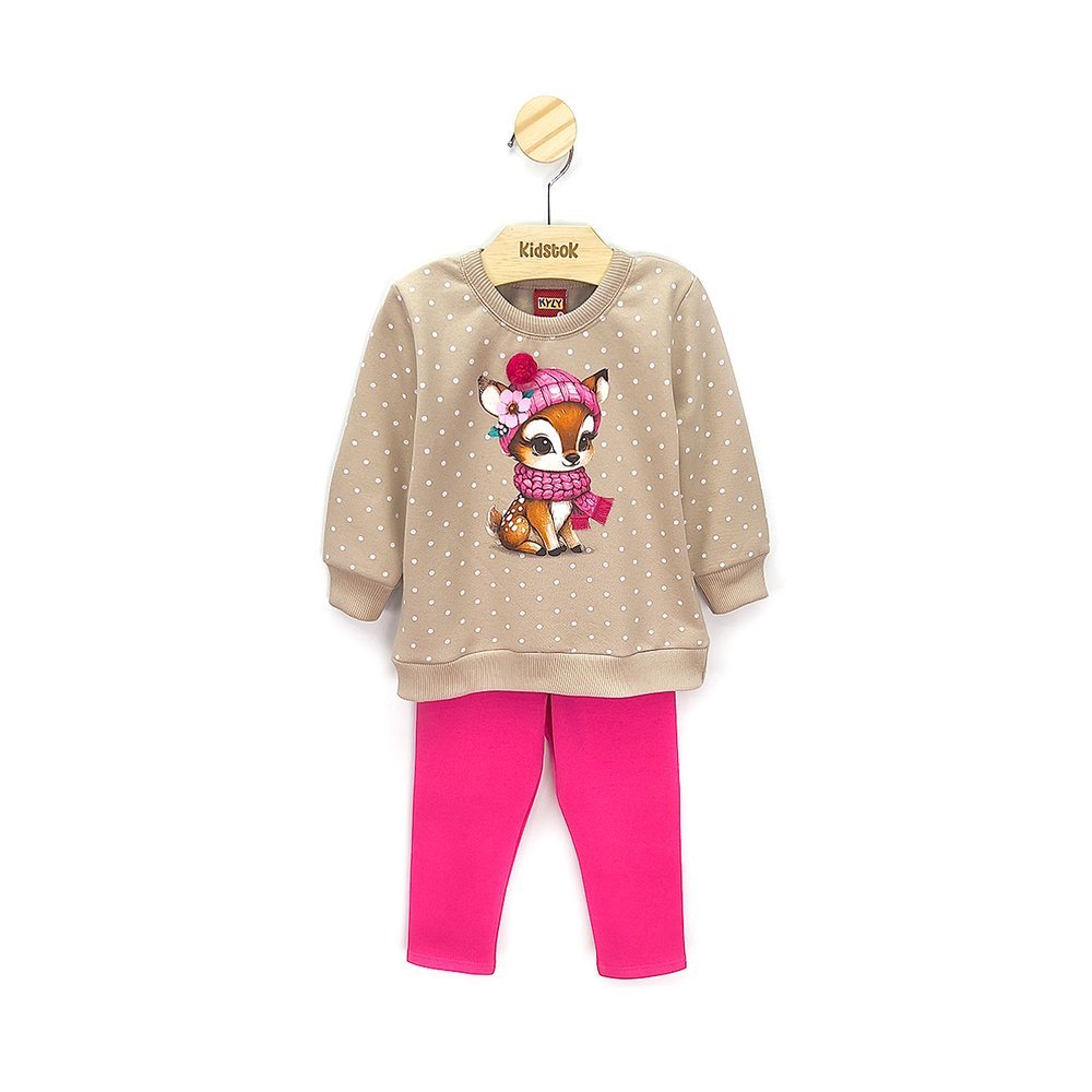Conjunto Menina Blusão Moletom e Legging Molecotton Raposa - Kyly em Oferta na Shopee