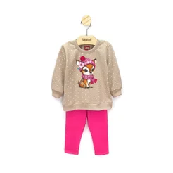 Conjunto Menina Blusão Moletom e Legging Molecotton Raposa - Kyly