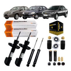 4 Amortecedores Cofap + Kit Axios Corsa Celta Prisma 1.0