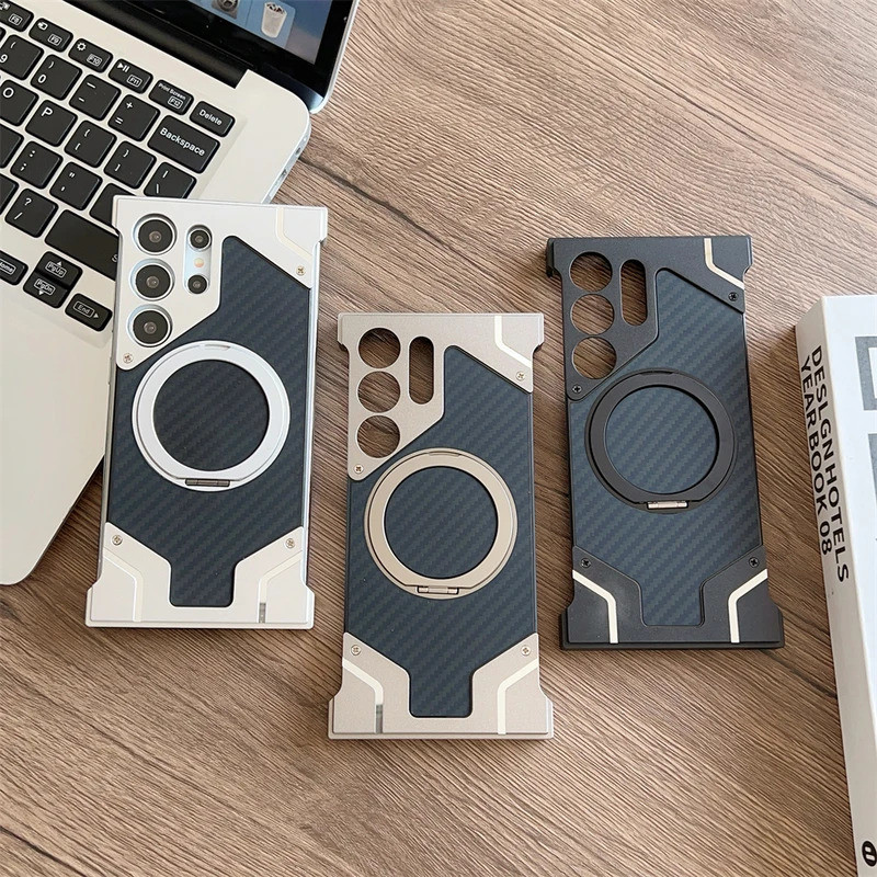Quadro De Liga De Alumínio Suporte Magnético Caso Telefone Para Samsung Galaxy S