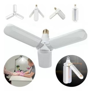 Lâmpada com 3 Pétala Bulbo LED 45W Dobrável Ajustável Luminária Fan Bivolt
