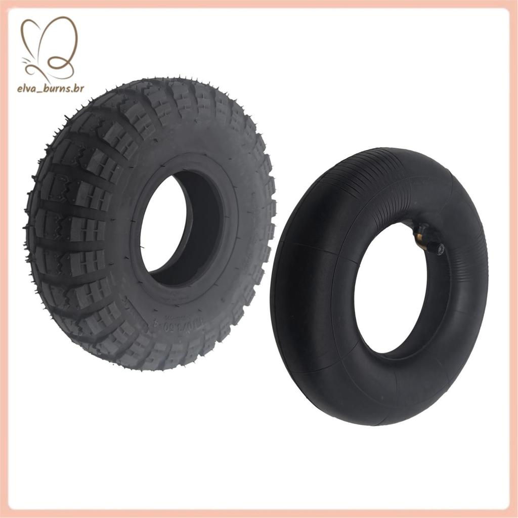[elva_burns.br] 4.10/3.50-4 410/350 ATV Quad Go Kart 47Cc 49Cc Chunky 4.10 Tubo Interno De Pneu Adequado Para Todos Os M
