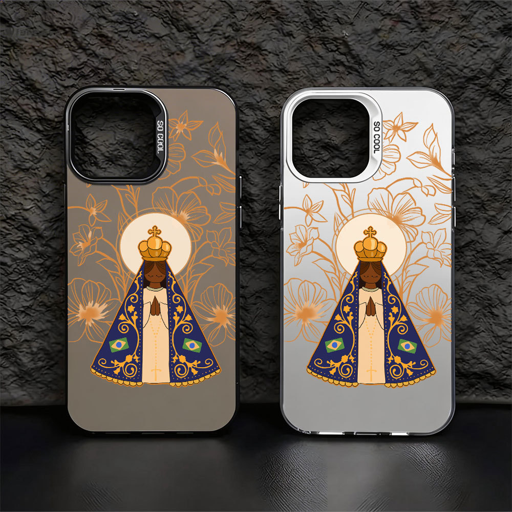 Capinha Nossa Senhora Aparecida Vibrante Anti-Queda Para Samsung A55/A35/A15/A05/A54/A34/A14/A13/A12 CY