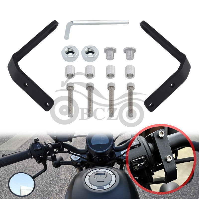 Adequado para Rebels REBEL CMX300/500 modificado espelho retrovisor para baixo suporte de extensão