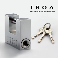 Cadeado Retangular Antifurto E Anti-arrombamento Com 3 Chaves Para Portas, Janelas E Motocicletas