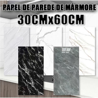Kit 5/10/15/20 Placas Adesivas 3D Mármore De Parede Relevo Waterproof 30cm X 60cm Decoração