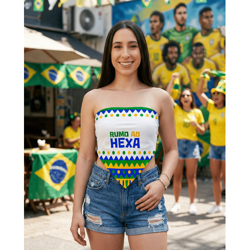 Bandana Lenço Brasil Copa Do Mundo Seleção Brasileira