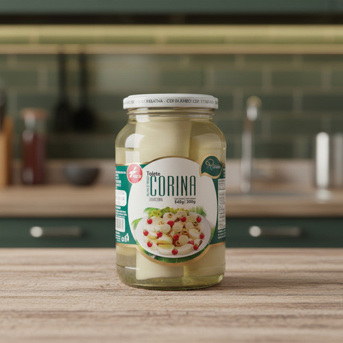 Palmito Pupunha Tolete Corina 540g Liquido - Caixa C/ 15