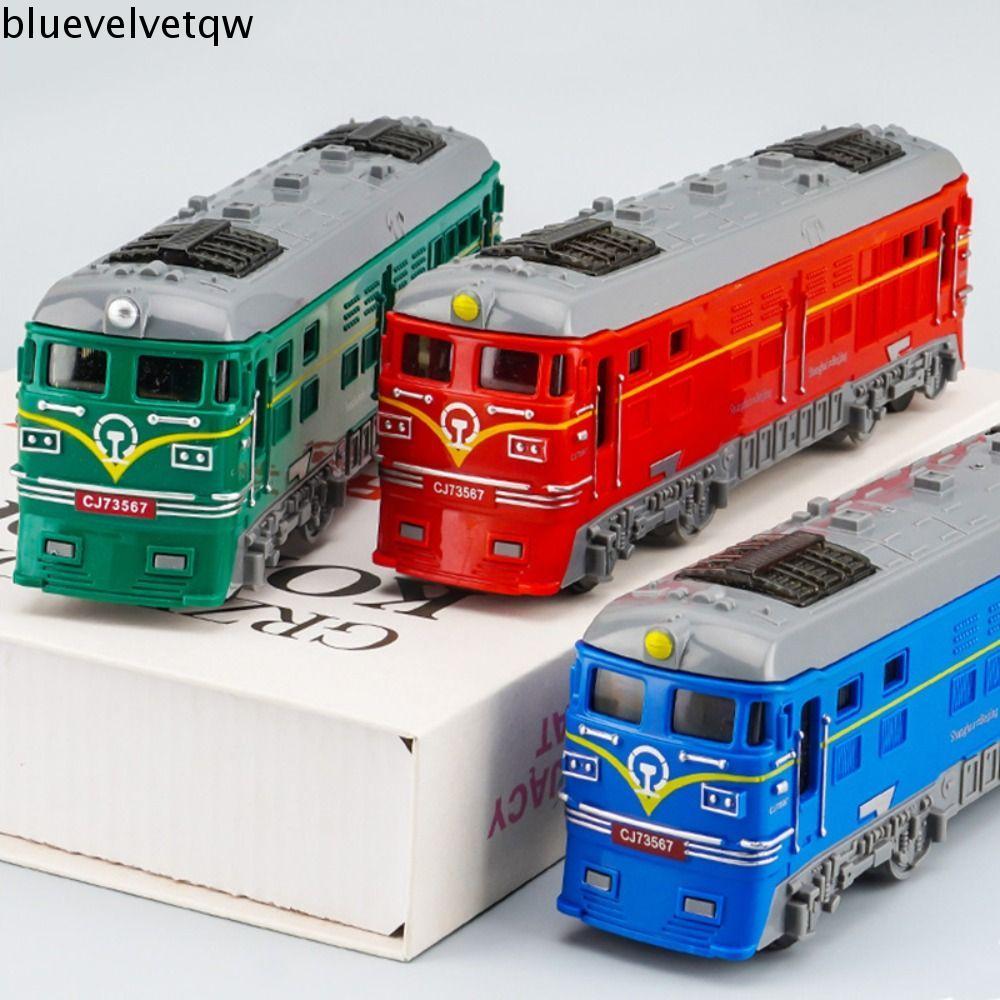 Brinquedo De Veículo Ferroviário BLUEVELVETQW , Modelo De Trem Inercial Em Miniatura Retrátil , Brinquedos Educativos De