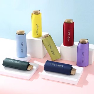 Mini Guarda-Chuva Unissex Estilo Compacto com Bolsa Impermeável em Oferta na Shopee