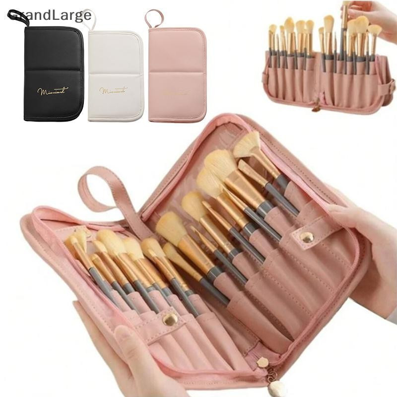 [GrandLarge] Estojo Para Pincéis De Maquiagem Suporte Bolsa De Cosméticos À Prova D'água Viagem Copo Dobrável Com Zíper