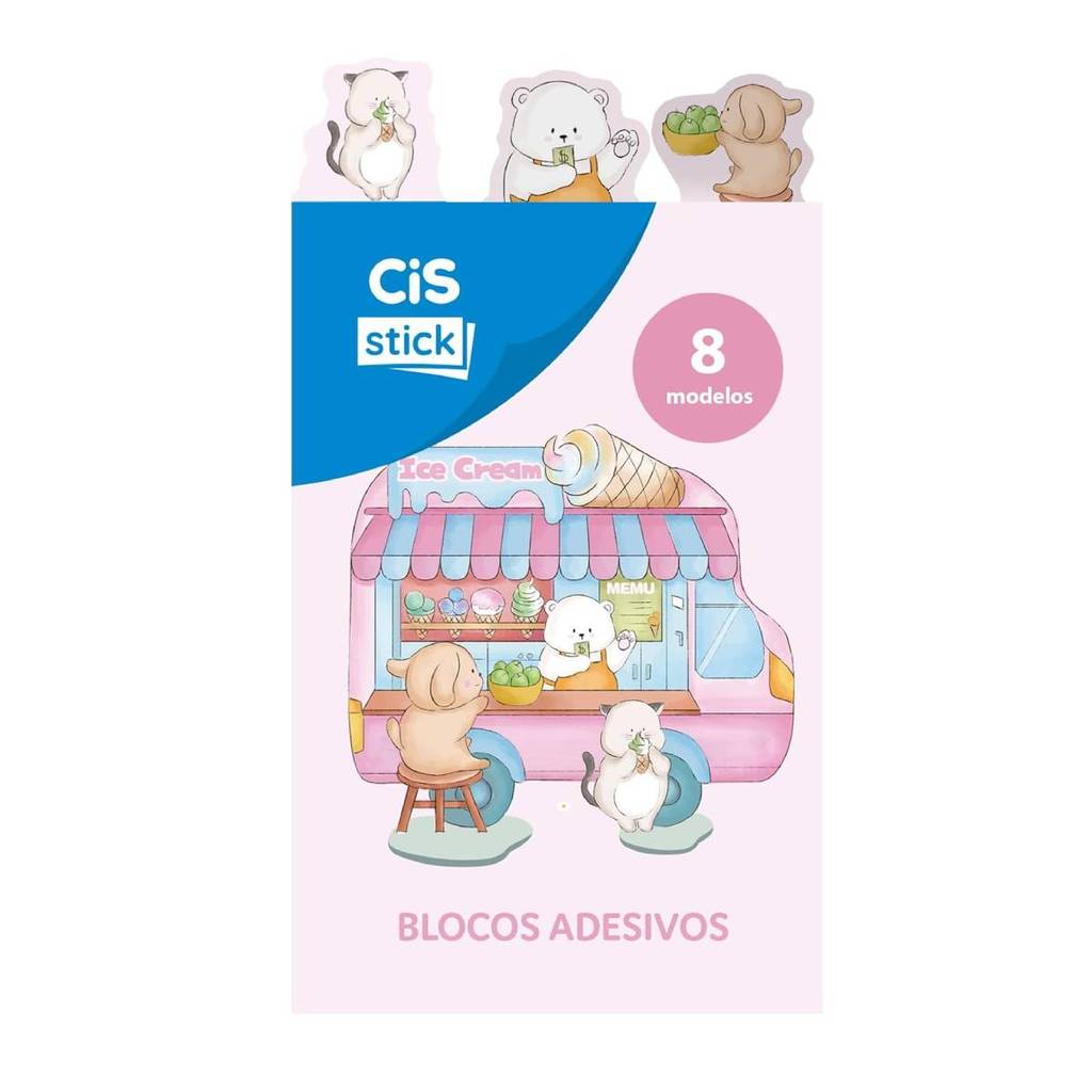 Bloco adesivo Animais com 8 blocos ST0417 Cis