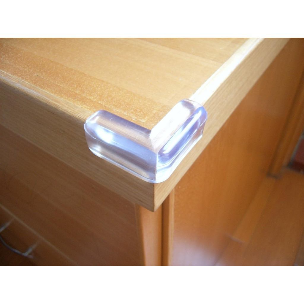 Protetor De Quina Para Mesa  Protetores de Borda Cantoneira em Silicone Tipo 90°Com 4 Peças e Fita Autocolante