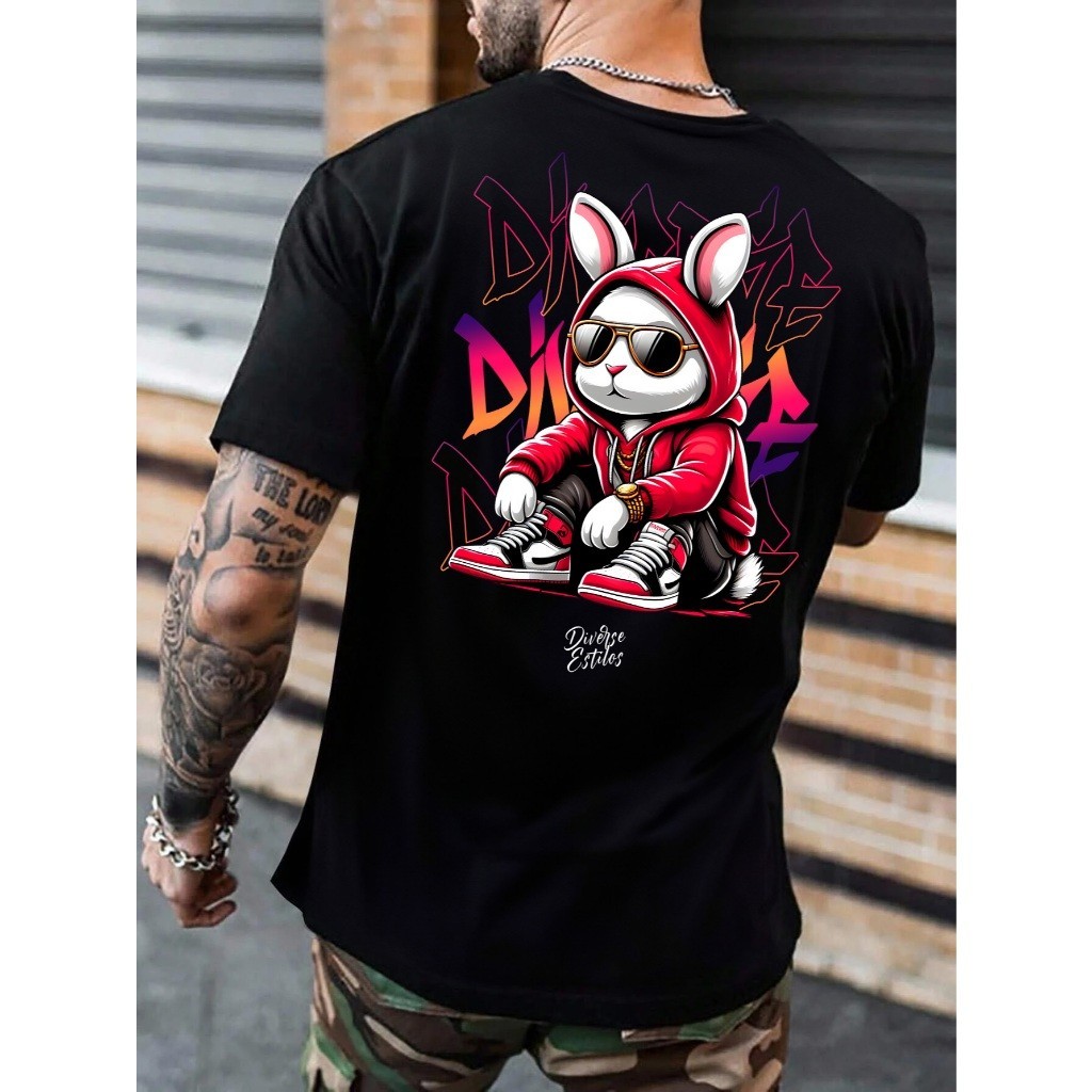 Camiseta Masculina Bunny Streetwear Camisa Manfinity Estilo