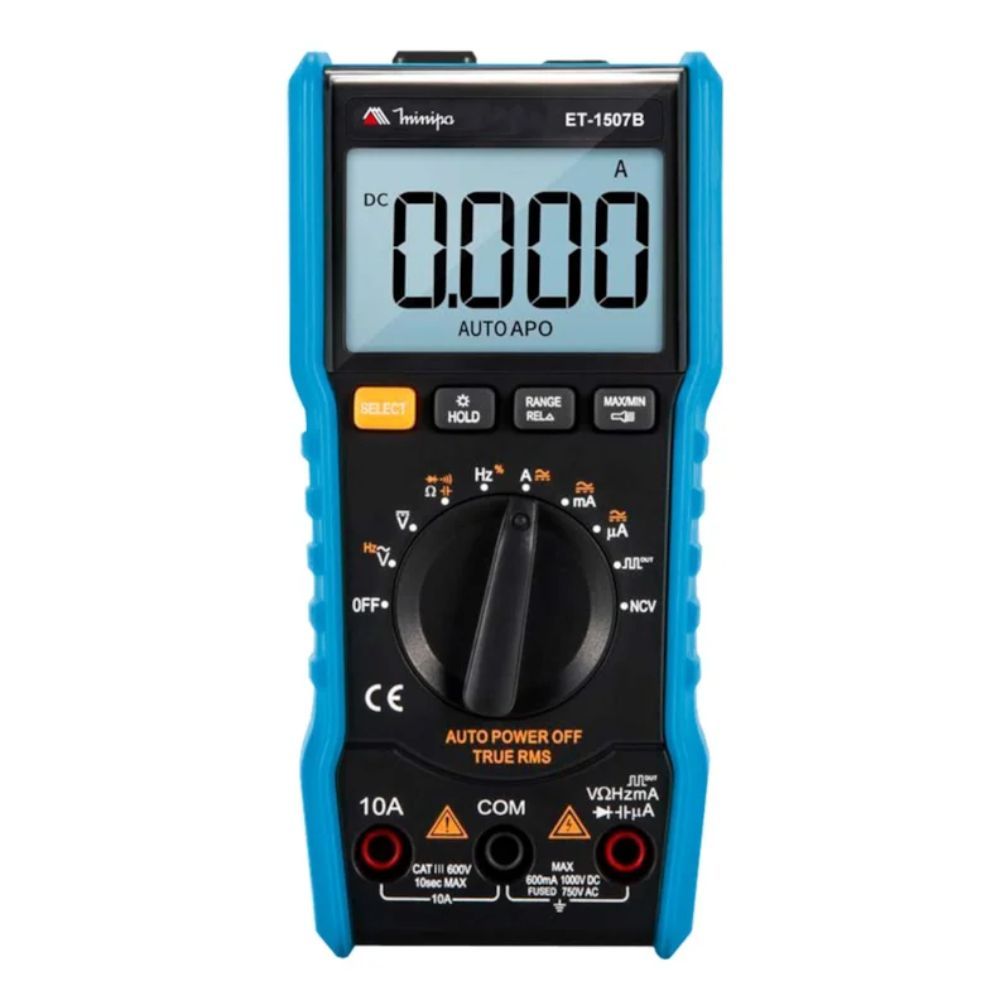 MULTIMETRO DIGITAL ET1507B MINIPA PORTATIL PARA MEDICAO ELETRICA COM DISPLAY PRECISO E FACIL USO