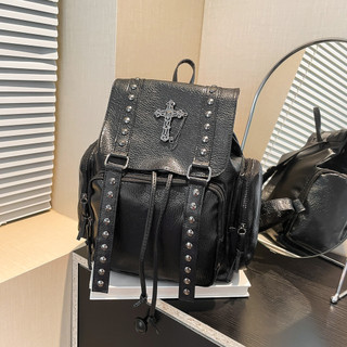 Mochila de couro lavado de grande capacidade, novo estilo, bolsa Casual feminina de grande capacidade