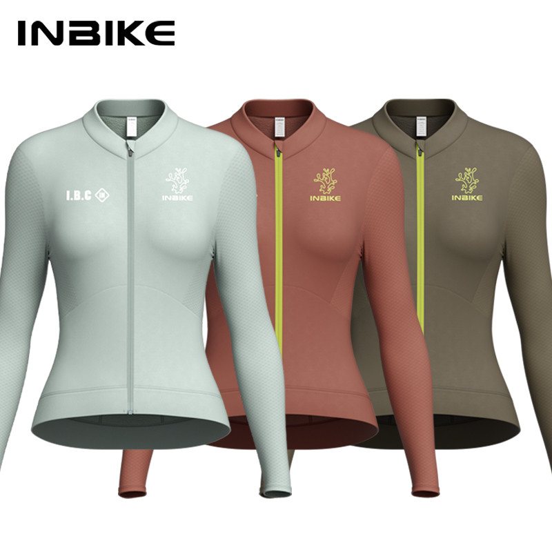Camisa De Ciclismo De Inverno Para Mulheres Lã Térmica Manga Longa Mountain Bike Com Bolsos À Prova De Vento Roupas