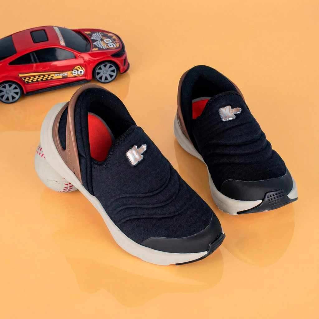 Tênis Infantil Menino Kidy K360 Energy Preto Confortável Calce Fácil Escolar