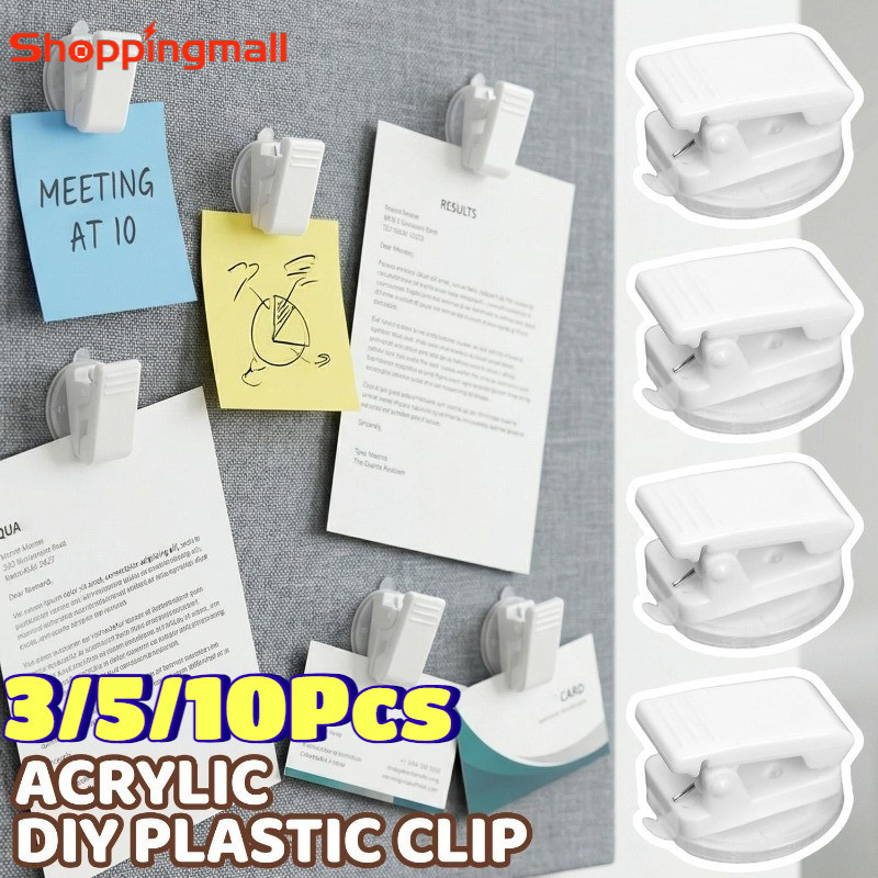 Conveniente Prático Auto-Adesivo Branco Clipe De Armazenamento De Documentos De Escritório-Portátil Rotativo Fixado Na P em Oferta na Shopee