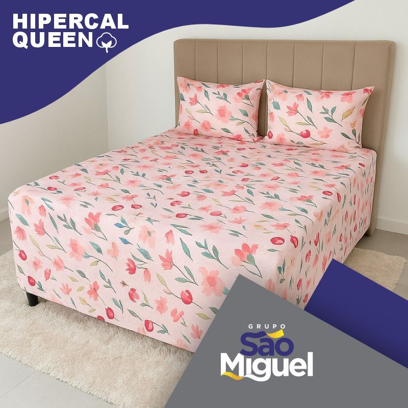 Capa Luva Queen Hipercal 80% Algodão 500 Fios | Protetor de Colchão Ajustável Macio e Confortável em Oferta na Shopee