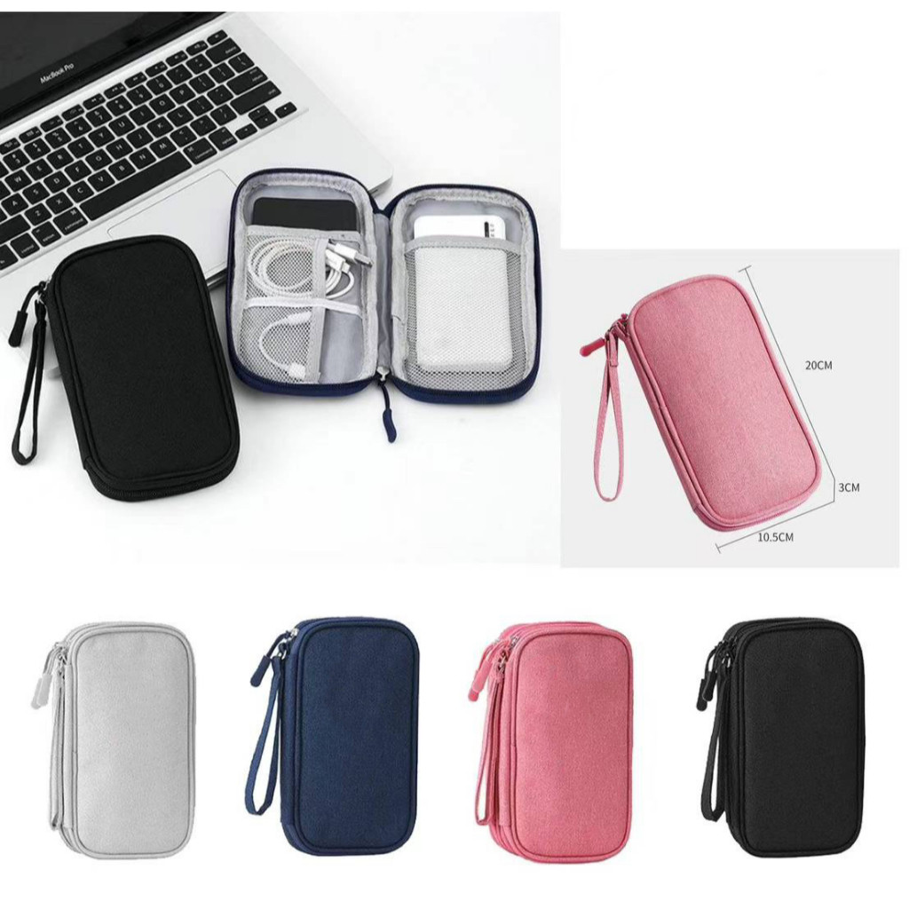 Necessaire organizadora bolsa portatil celular cabos fios  armanazamento 19x11x5,5cm -Codigo32331