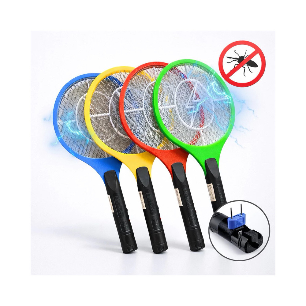 Raquete Elétrica Mata Mosquito Recarregável Bivolt 110v~220v Elimina Insetos em Oferta na Shopee