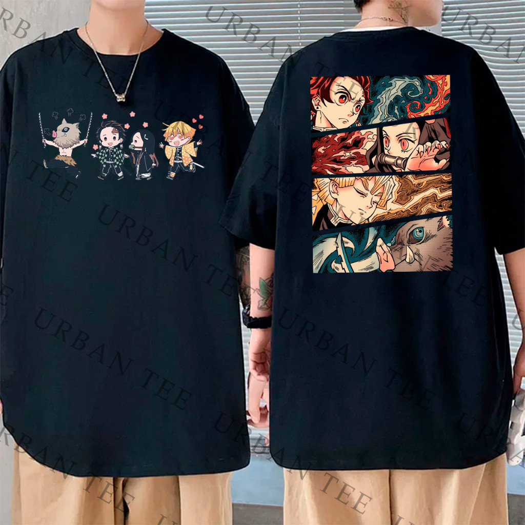 Camiseta Basica Algodao Demon Slayer Chibli Eyes Personagens Anime Unissex store em Oferta na Shopee