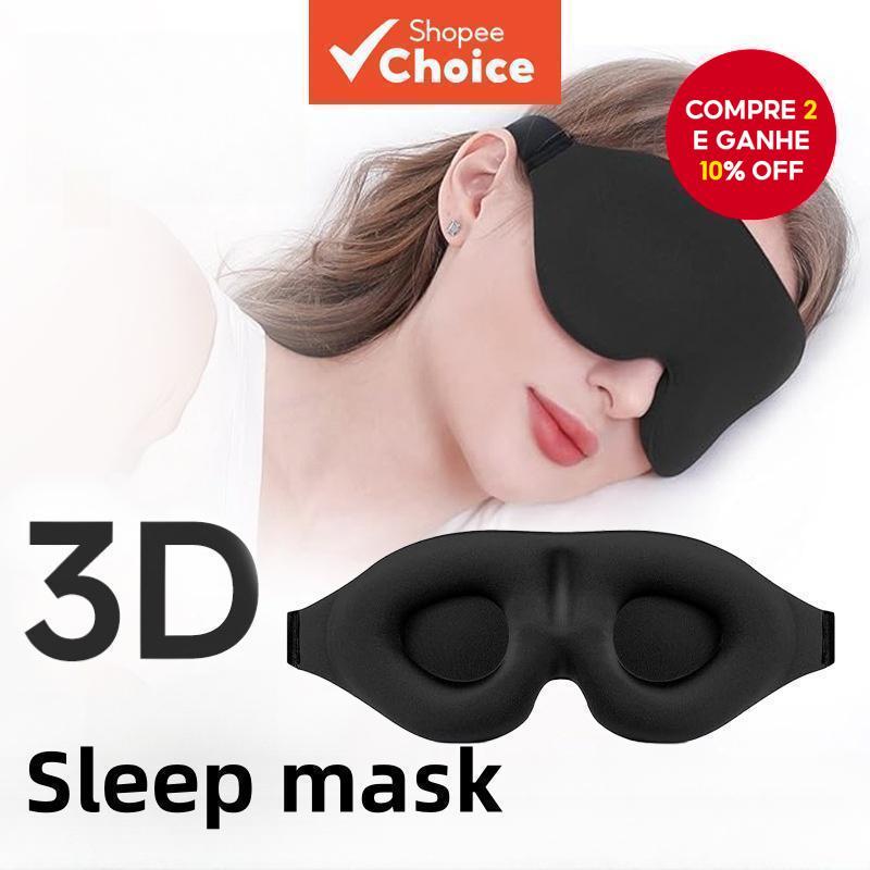 2 Óculos De Dormir Pretos Com Contornos Profundos 3D , Adequados Para Lateral , Bom Desempenho De Bloqueio De Luz , Maci em Oferta na Shopee