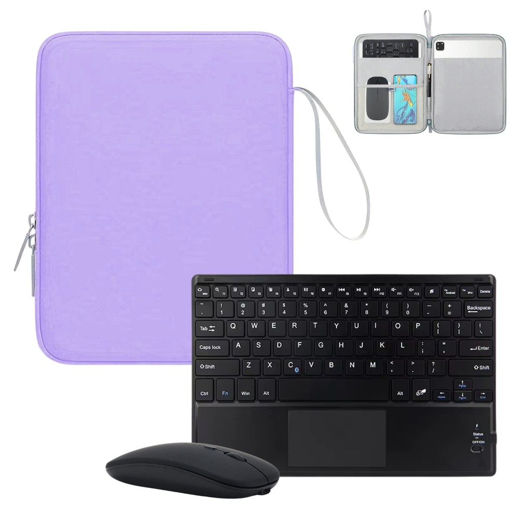 Case Pasta + Teclado Trackpad + Mouse Para Samsung S10 FE 10.9 X250 X526