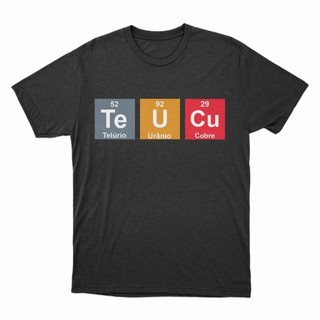 unissex Camiseta Te U Cu Meme Quimica Faculdade Graduação 100% Algodão Plus Size Envio Imediato