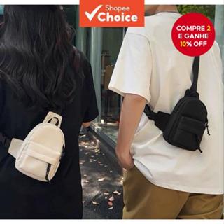 Mini bolsa de ombro, bolsa transversal versátil, bolsa de viagem à prova d'água, adequada para homens e mulheres, moda. em Oferta na Shopee
