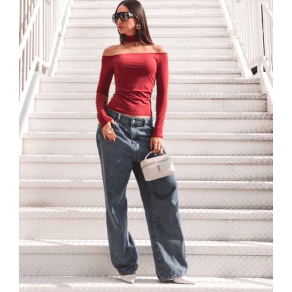 Blusa Chocker Marsala (P/G)