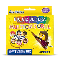 Gizão de cera Big Multicultural 12 cores 09122 Acrilex