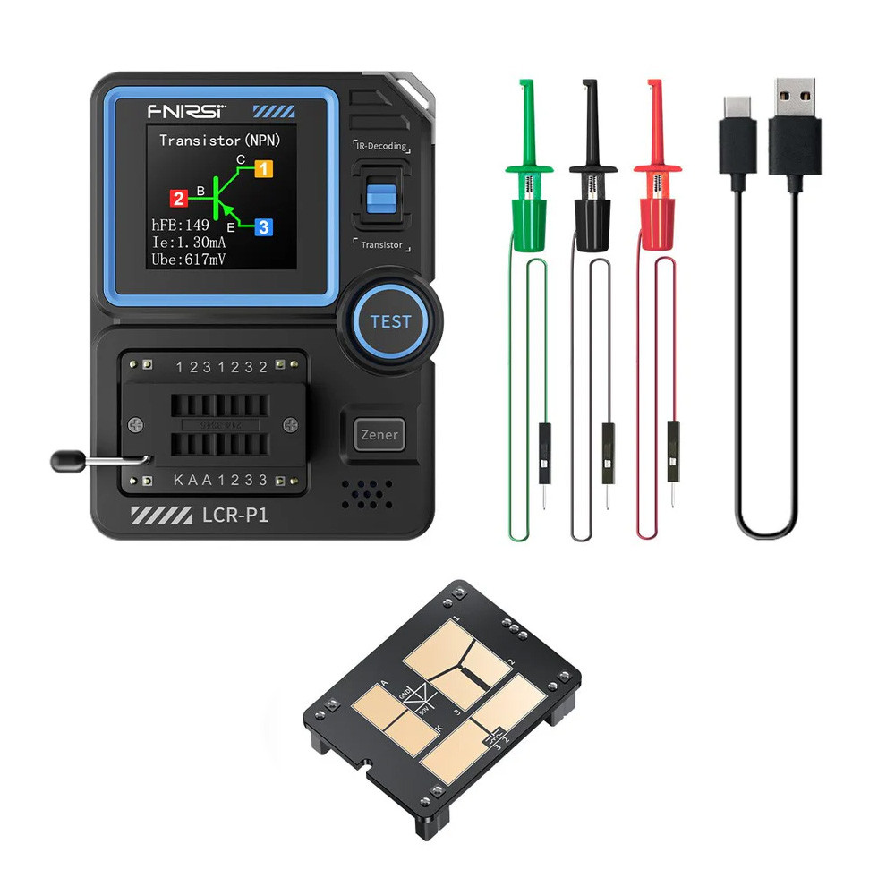 Testador Multifuncional de Transístores LCR FNIRSI LCR-P1