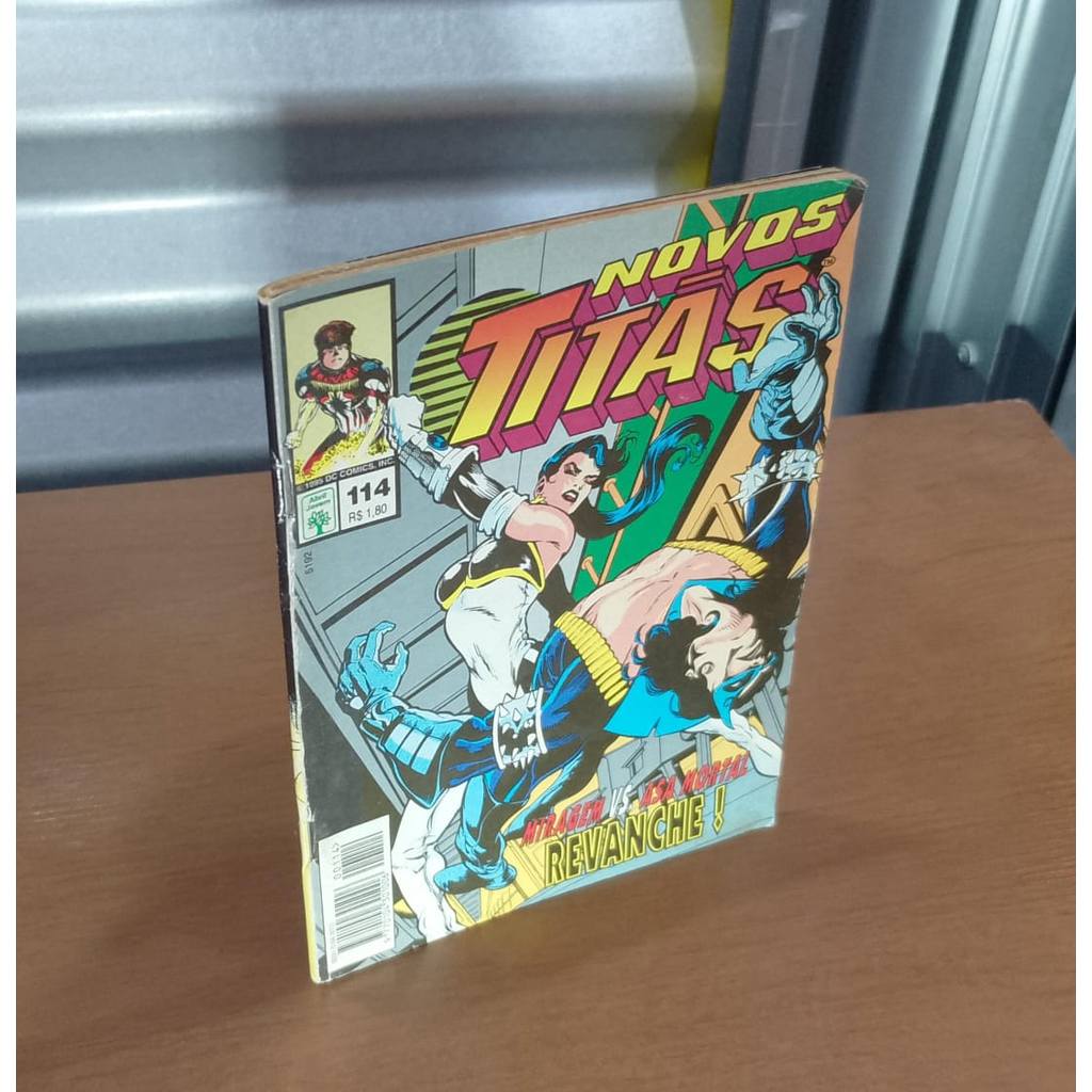 Usado HQ Novos Titas volum 114 ( Abril 1995 ) Miragem vs Asa Mortal Revanche