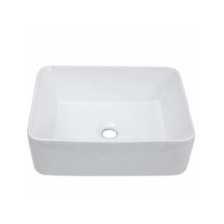 Cuba de Apoio para Banheiro Sem Válvula Retangular Louça Cerâmica Galena Pingoo.casa - Branco em Oferta na Shopee