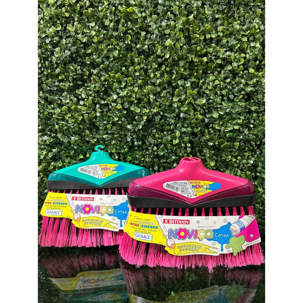 Vassoura Bettanin Noviça Cores SEM CABO – Movimento Dourado em Oferta na Shopee