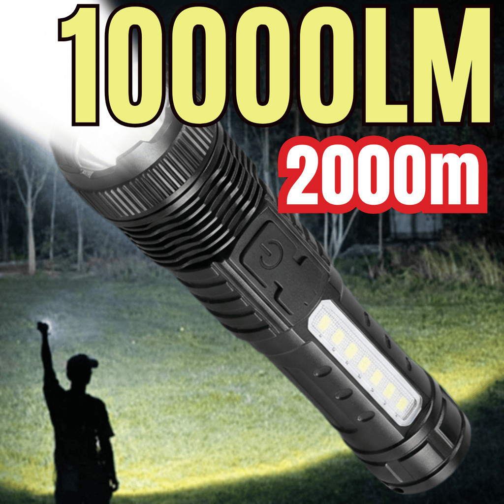 Imagem Lanterna Super Potente Brilhante Tática Mais Forte Do Mundo Potente Sitio Fazenda Acampamento Camping Segurança Escuro