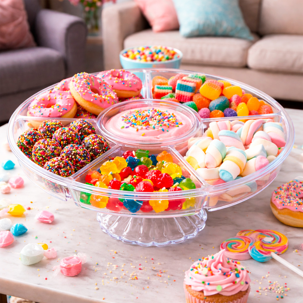 Petisqueira Fundi Fondue Petiscos 24cm Acrilico luxo festa em Oferta na Shopee