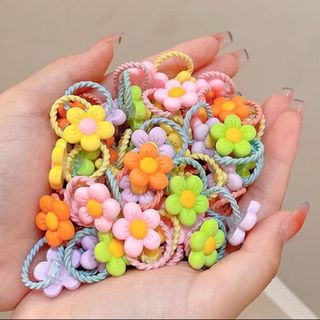 Kit  20/50 Mini Elásticos de Cabelo Xuxinha Rabicó Buchinha Com Aplique Infantil