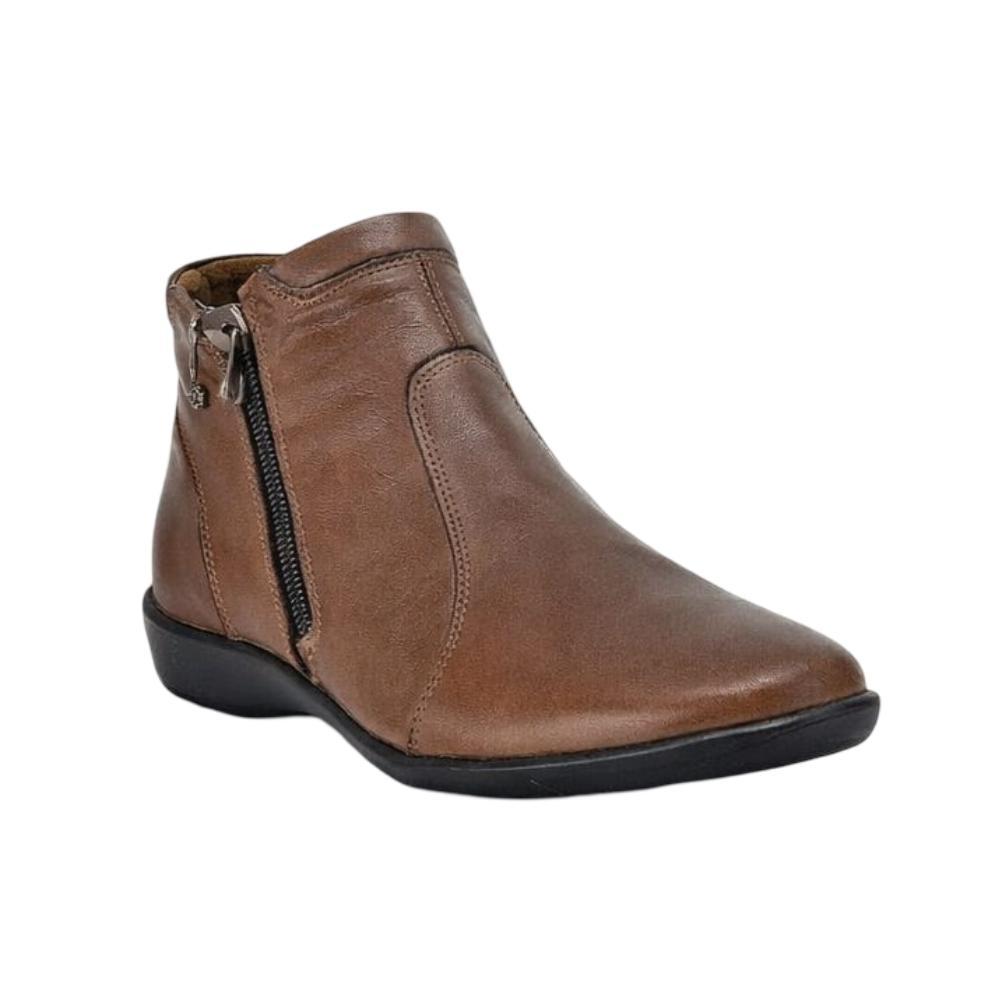 BOTA PERLATTO ANGEL COURO ZIPER REF ANG012E FEMININO
