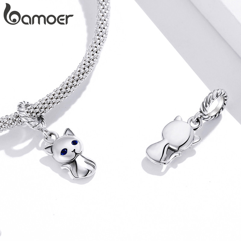 Bamoer Bead Cat Pingente DIY Pulseira Colar Acessórios Para Presentes Femininos · foto 2