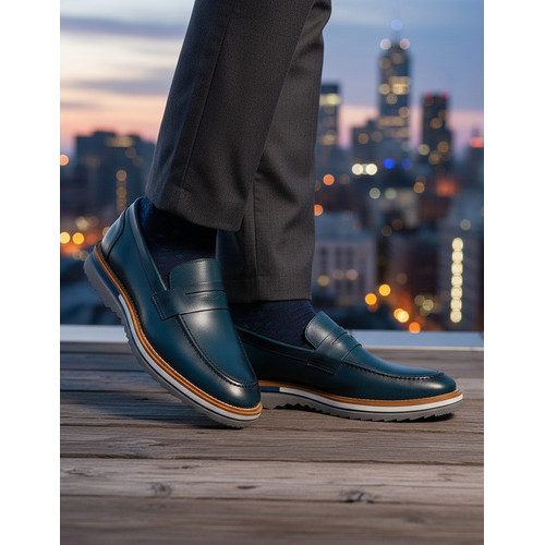 Sapato Masculino Loafer Couro Legítimo Confortável Casual Social Ideal para Trabalho e Uso Diário
