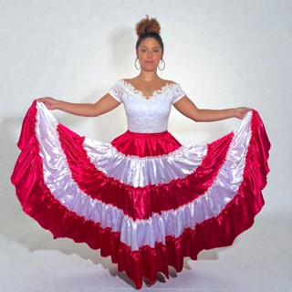 Saia Cigana Pomba Gira 4 Babados 10 Metros de Roda em Oferta na Shopee