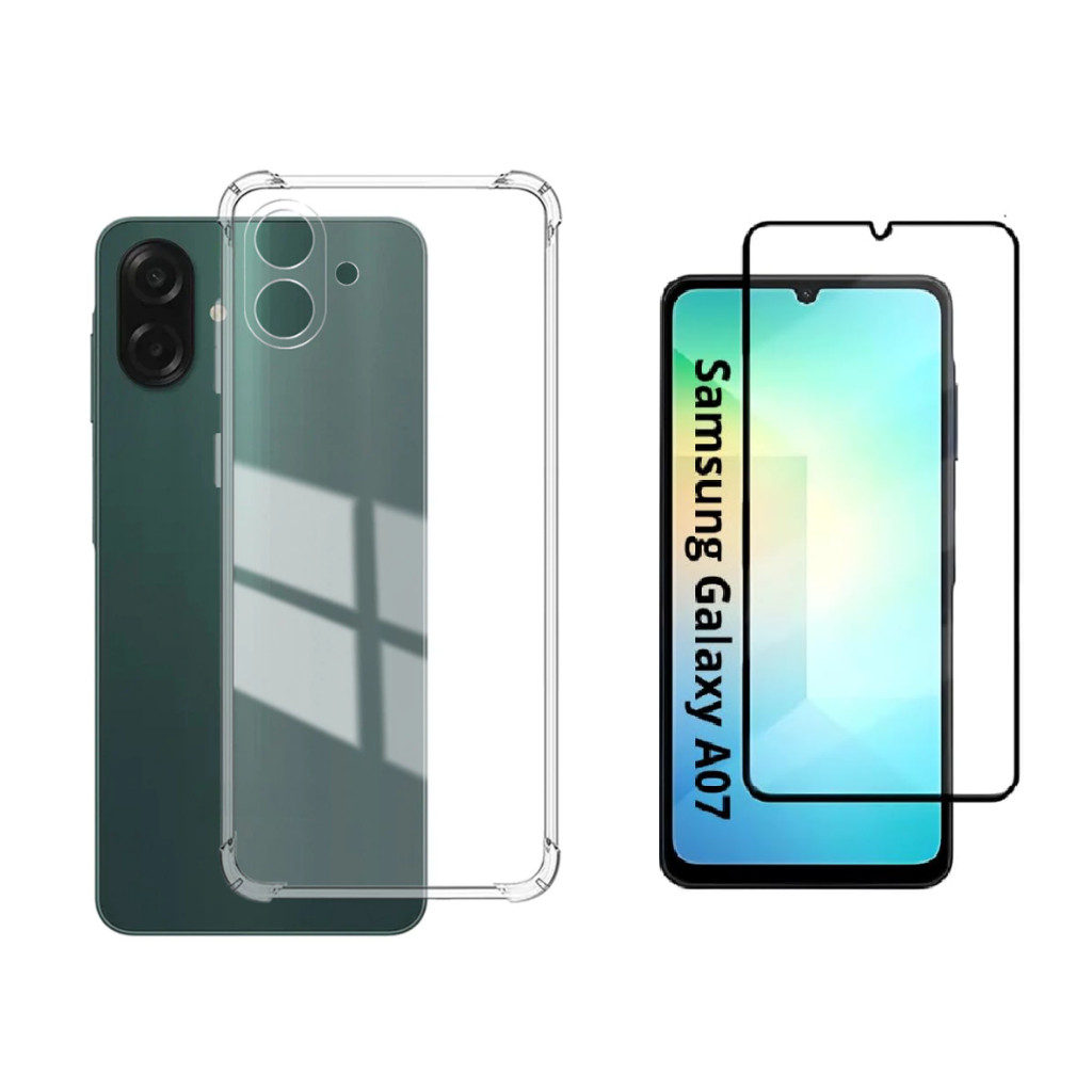 Capinha TPU Transparente Anti Impacto Para Samsung Galaxy A07 + Película
