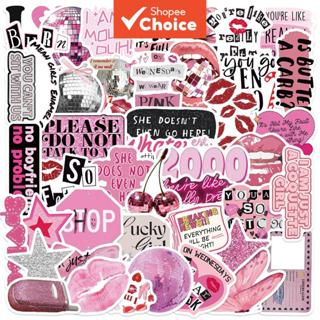 Rosa Y2K 50 Peças Adesivos De Graffiti De Desenho Animado Fofos À Prova D'água Bulingbulingsticker em Oferta na Shopee
