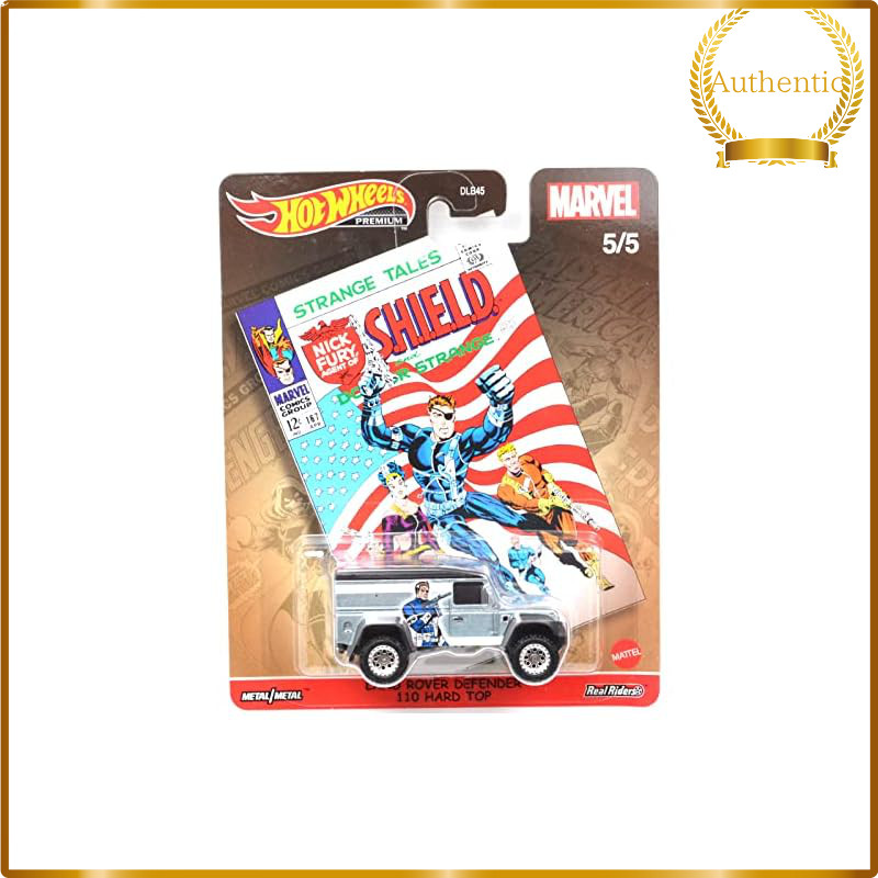 Hot Wheels Pop Culture Marvel Comics Land Rover Defender 110 Hard Top 1:64 Die-Cast Mini Car