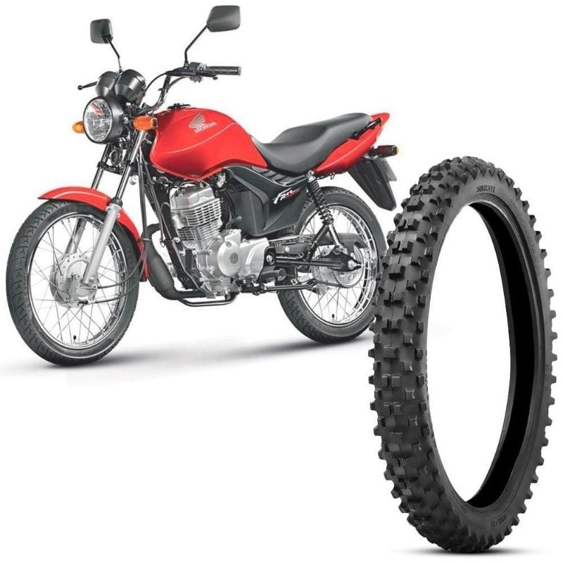 Pneu De Moto CG 125 Titan 150 YBR Trilha Cros Enduro Off Road  2,75-18 + 90/90-18